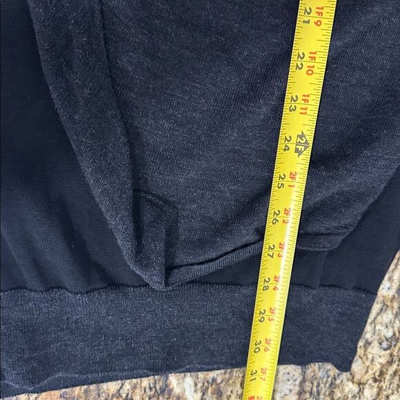 All Saints Black Gray Draped Front Long Sleeve Cardigan Sweater Size 0 - Picture 10 of 10